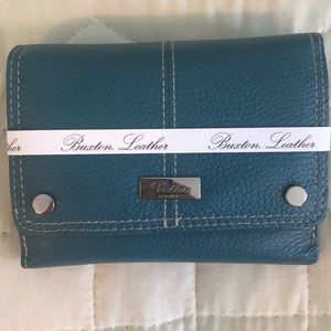 Buxton Leather Clutch